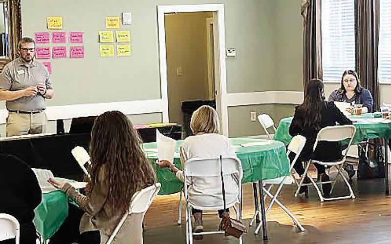 Putnam County members and representatives discuss the plan for the upcoming year involving indicators of risky behaviors in children and teenagers. EMME CLAUSE/Staff