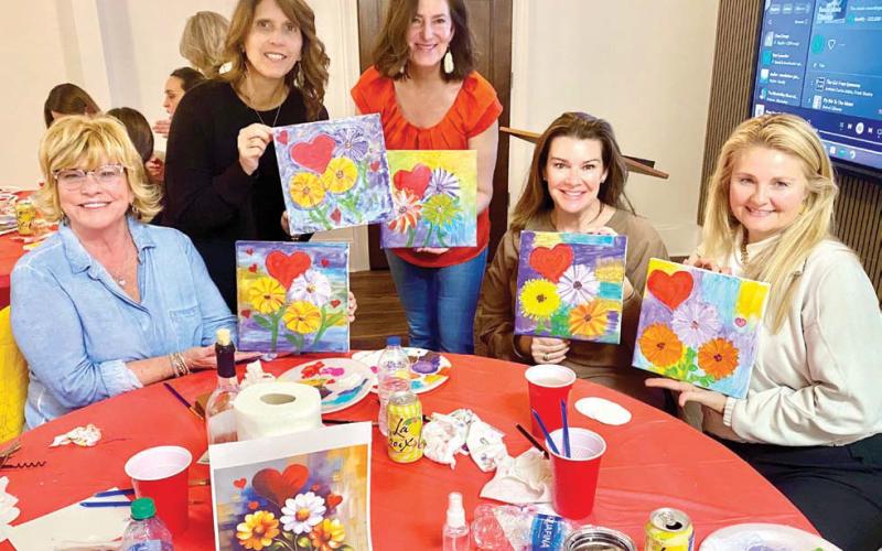 Participants display their artwork created during the 8th annual Heart &amp;amp; Art event Feb. 23 at Putnam General Hospital. CONTRIBUTED