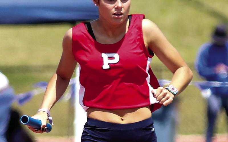 Putnam County senior Lily Frisch qualified for the state meet in the 800-meter race and as part of the girls’ 4x800-meter relay team. TREY NORRIS/Staff