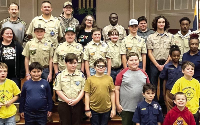 Last year’s combined Christmas program at Eatonton First Methodist Church involved members, parents, and leaders of Scout Troop 310 and Cub Scout Pack 34. CONTRIBUTED