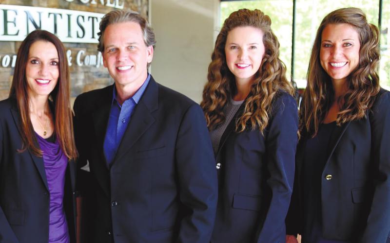 Dr. Patti Bradley, Dr. David Bradley, Dr. Shelly Pound and Dr. Andrea Feldman of Lake Oconee Dentistry. CONTRIBUTED
