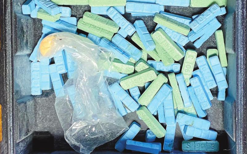 The drug said by authorities to be responsible for recent overdoses were found by law enforcement in a magnetic box under a vehicle. CONTRIBUTED/ PCSO