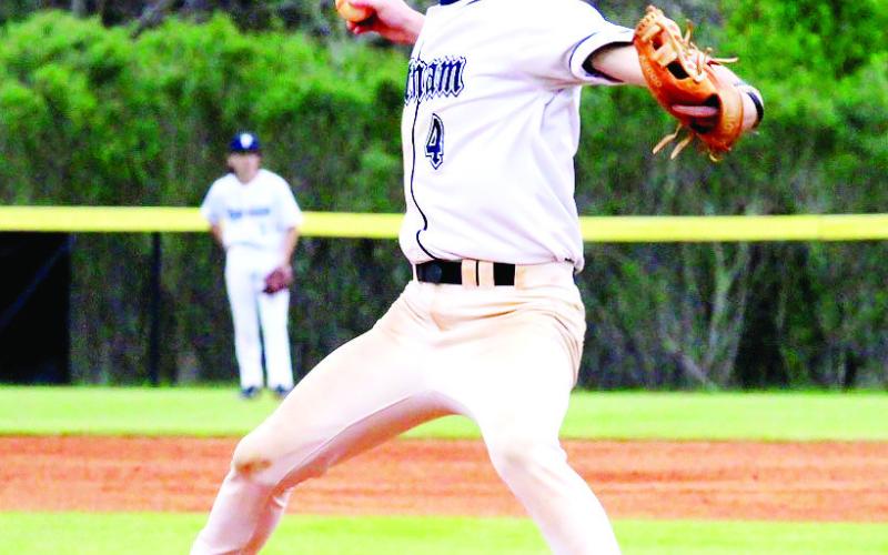 Hunter Holder (4) is Putnam County’s ace on the mound and will lead the War Eagles into Thursday’s away matchup against Worth County. (TREY NORRIS/Staff)