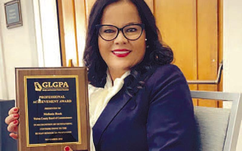 Eatonton native Melissia Rusk said she was “surprised” and “excited” upon receiving the 2022 GLGPA Professional Achievement Award. CONTRIBUTED