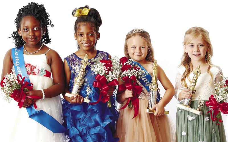 Tiny Miss court (L-R): Miss Congeniality Chloe Serenity Richardson; First runner-up Aria Mae’liz Adams; 2023 Tiny Miss Queen Lucy Ryan Griffin; and Second-runner up Josie Mackinley Holder. MARK TURNER/Contributed