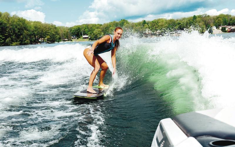 Purpose-built wakeboard boats are capable of creating sizable wakes that now must originate at least 200 feet from shore or structures, according to new Georgia law. Courtesy Benjamin Klaver/Unsplash.com