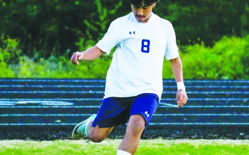 Putnam County senior Jared Arreola (8) will represent the War Eagles as a team captain in 2026. LANCE McCURLEY/Staff
