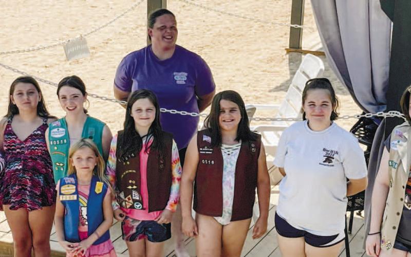 All participants (in no order), are Ava Mahaffey-Murray, Ryleigh Ogden, Raegan Ogden, Karmen Spillers, Stormy Kendrick, Faith Ewers, Zoey Robinson and Tegan Rainey, with troop leader Tiffany Ogden. CONTRIBUTED