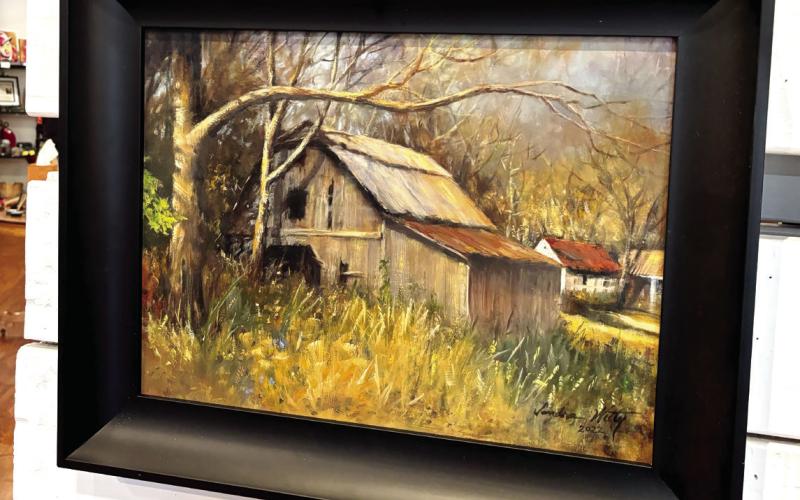 A barn painting a part of the “The Way We Were… Art Inspired by Nostalgia" exhibit. EMMA CLAUSE/Staff