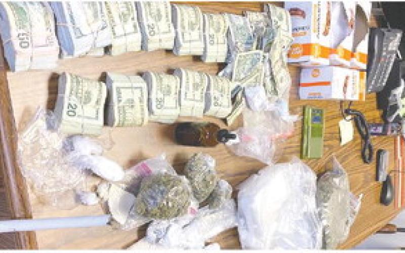 Law enforcement seized four pounds of marijuana and half a kilo of cocaine along with $52,000 in the August 2022 arrest of Richie Burke. CONTRIBUTED