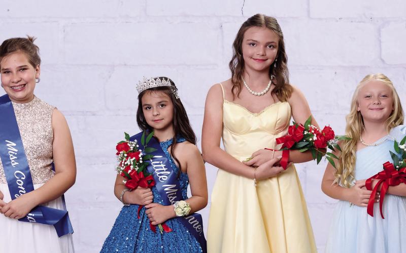 Third-Fifth Grade Little Miss Court (L-R): Miss Congeniality Gracie Schremmer; 2026 Little Miss Queen Vanesa Rangel; First Runner-up Bailey Elizabeth Ratliff; Second Runner-up Selah Pickens. MARK TURNER/Turner Photo Design