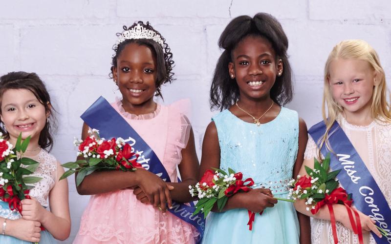 First-Second Grade Petite Miss Court (L-R): First Runner-up Genesis Rose Caballero; 2026 Petite Miss Queen Kylie Simone Johnson; Second Runner-up Teaghan-Reigh Little; Miss Congeniality Savannah Davis. MARK TURNER/Turner Photo Design