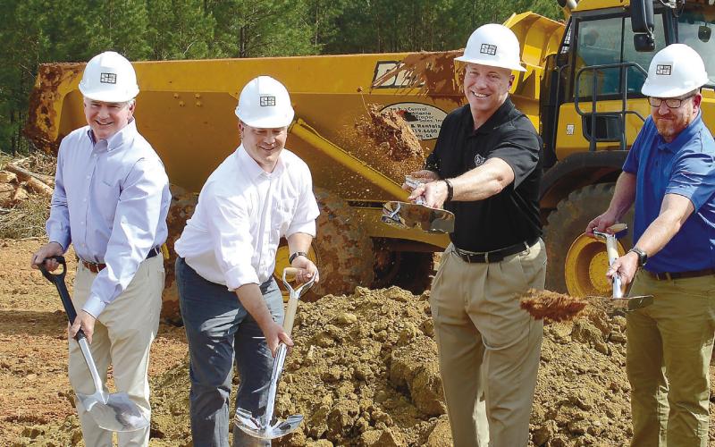 The ground-breaking site at the new AOC office in Greensboro commences. IAN TOCHER/Staff