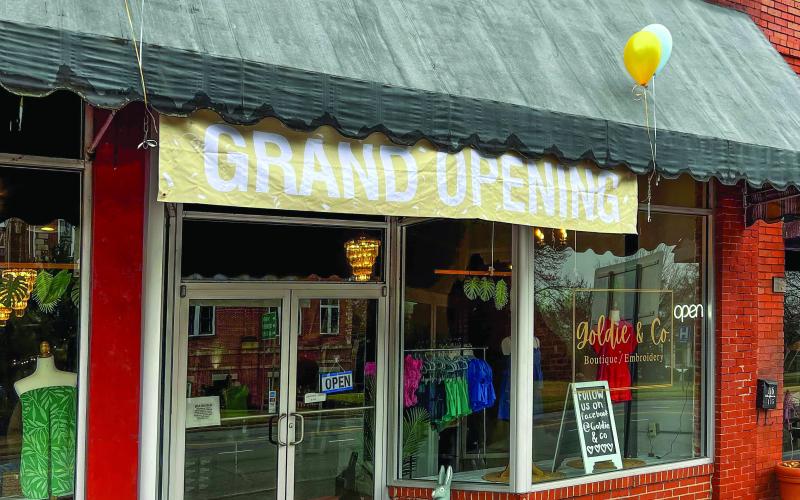 Located at 113 S. Jefferson Ave., Goldie &amp;amp; Co. Boutique/Embroidery is the latest addition to Eatonton’s increasingly active downtown retail community. IAN TOCHER/Staff