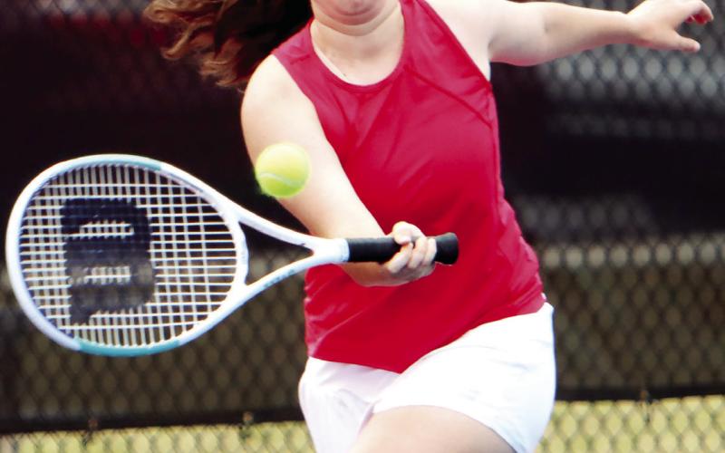 Carolyn Thomas played the No. 3 singles spot for the Lady War Eagles this season and will return next year. LANCE MCCURLEY/Staff/Staff