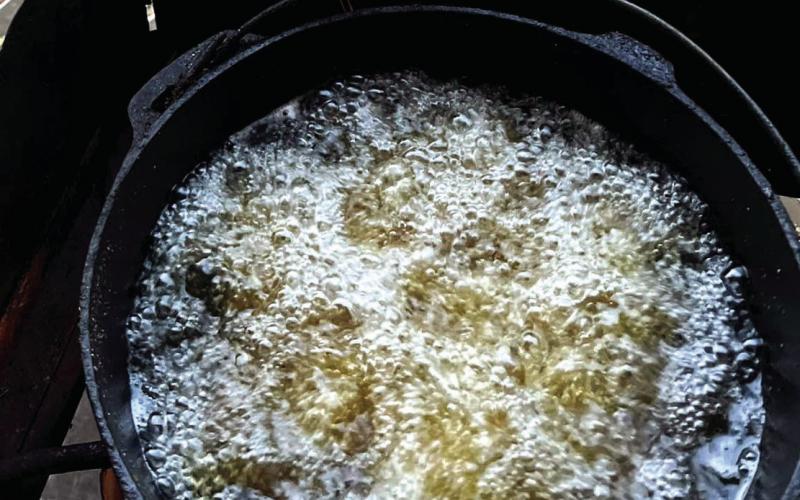 Cast iron Dutch oven fish fry. CONTRIBUTED