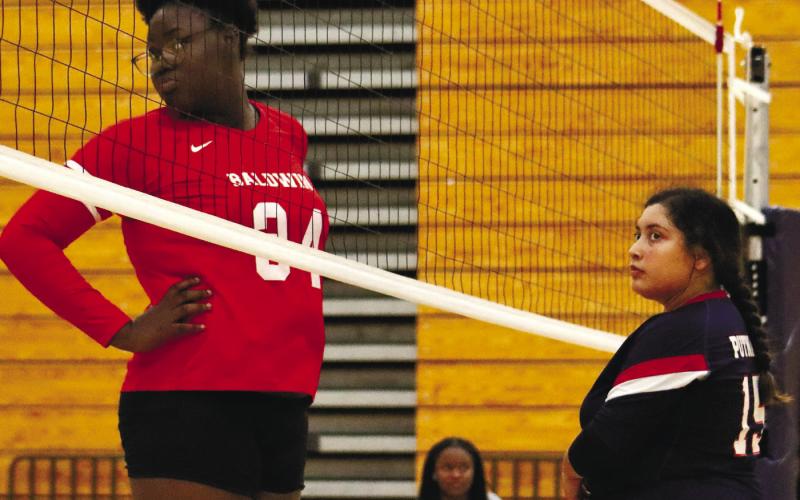 PCHS volleyball battles Baldwin and Davidson