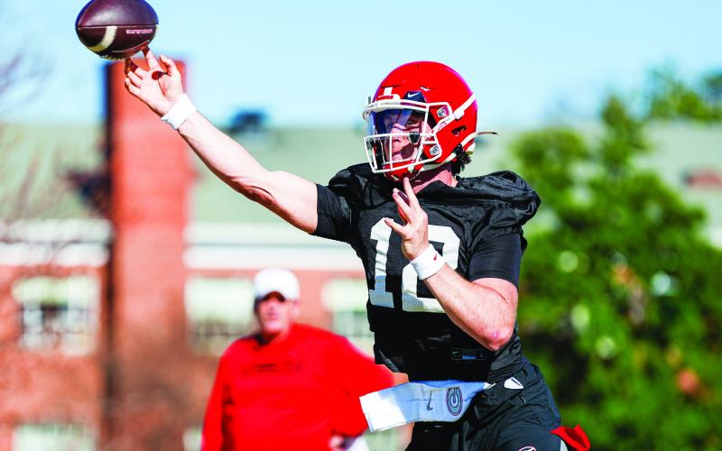 Georgia quarterback Ryan Puglisi battled Gunner Stockton for the starting job this spring. TONY WALSH/UGA Athletics