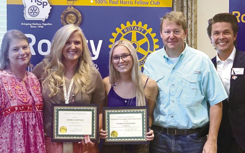 Denise Gill, Jessica Castillo, Rileigh Gill, Brad Gill, and Rotarian Dr. Tyler Franks. CONTRIBUTED