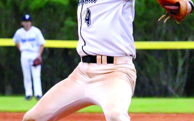 Pitcher Hunter Holder (4) was dominant for Putnam County in last week’s 6-1 win over Thomson. TREY NORRIS/Staff