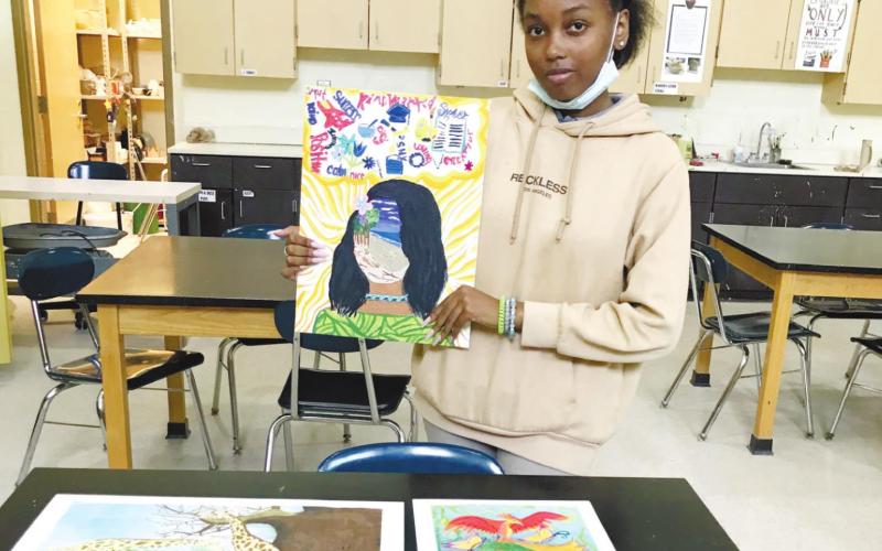 Twelfth grader Kaya Chamblee