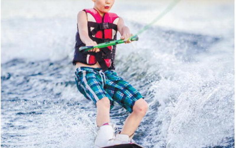 A wakeboarder on Lake Sinclair over the holiday weekend. CONTRIBUTED