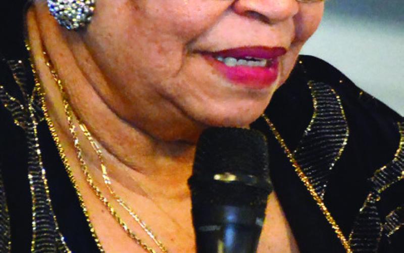 Now in her 80s, Rev. Harriet Thompkins Camp returned to Eatonton and is now a pastor at First Community Church in Eatonton after previously living in New Jersey and working as a cosmetologist. IAN TOCHER/Staff