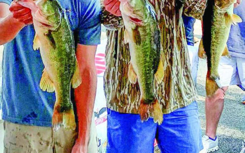 Noah Campbell and Callaway Robinson finished second in the United in Pink Tournament with 16.32 pounds of bass, a little more than a half-pound behind the winner. CONTRIBUTED