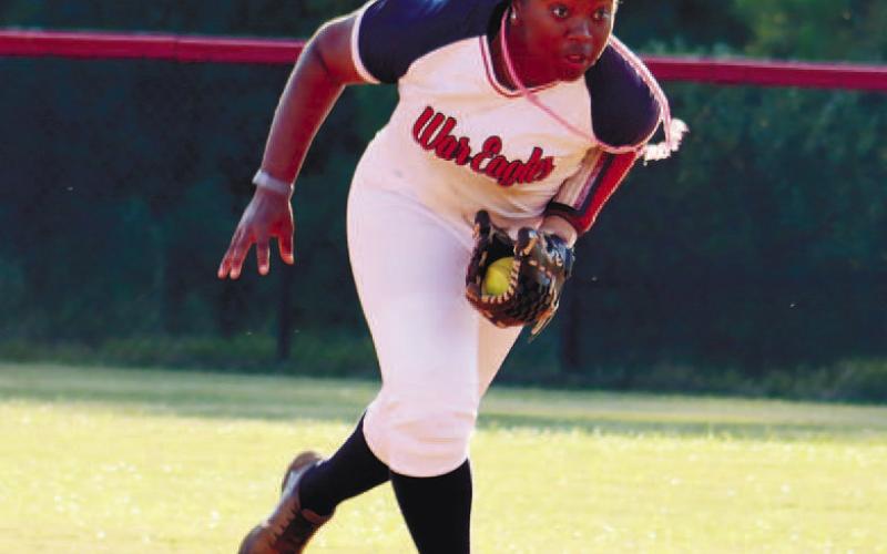 Taylor Eubanks (2) fields a ball during Putnam County’s win over Josey.