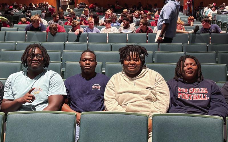 The Putnam County football team had six players participate in the Battle of the Rock camp over the weekend. CONTRIBUTED