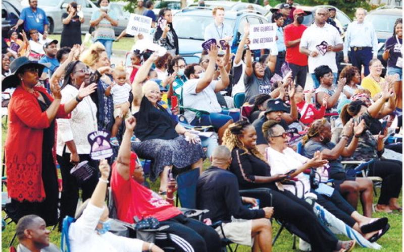 Abrams stumps in Eatonton