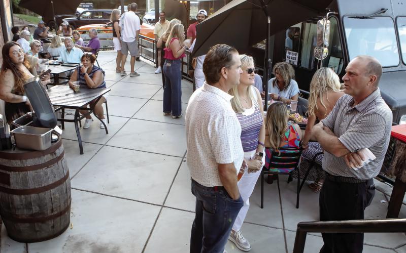 Guests had a great selection of dinner items from the Burch food truck. (LEIGH LOFGREN/Staff)