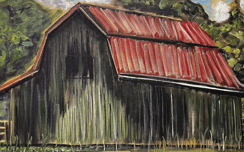 CONTRIBUTED Lee Harper, an accomplished dancer-choreographer turned oil painter, creates portrayals of Georgian farms, layered with feelings of nostalgia.