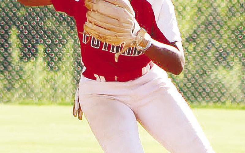 Michelle Hernandez makes a play from the shortstop position. ARELLA CASH/Staff