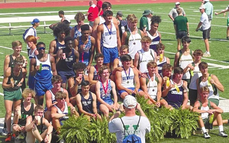 Athletes from 19 schools participated in the GISA AA track meet held at Strong Rock Christian School in Locust Grove April 21-23. CONTRIBUTED