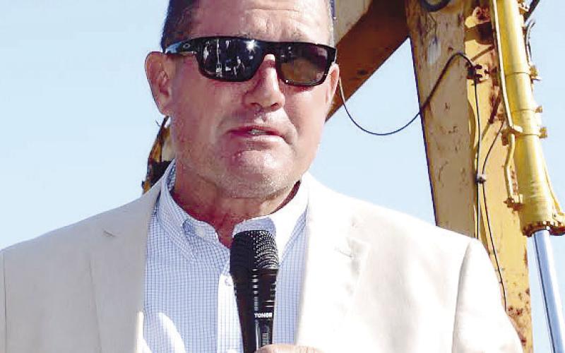 Gatewood Headmaster Jeff Decker thanked everyone who has supported the building of the new high school so far, but stressed fundraising needs to continue. IAN TOCHER/Staff