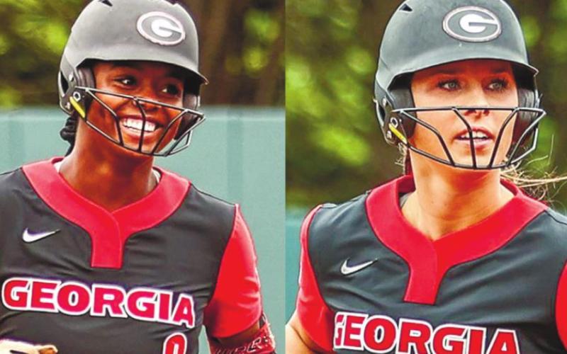 Pictured are, from left, All-SEC First Team Sarah Mosley; All-SEC First Team Jada Kearney; All-SEC First Team Lacey Fincher; and All-SEC Second Team Sydney Kuma. MCKENZIE MILES/UGA ATHLETICS
