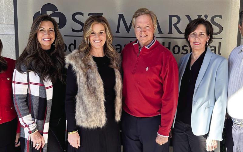 (L-R): Riezl Baker, chair of the Heart and Soul Gala and member of the Foundation Board of Directors; Lisa Tubbs, gala committee member; and Jennifer and Larry Vaughan, Patty Dailey and Chuck Shaheen, gala committee members. CONTRIBUTED