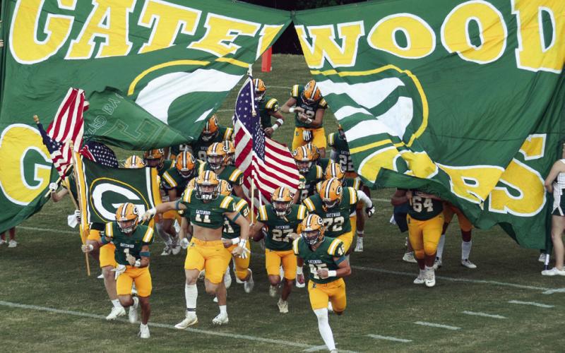 The Gators entered the field with enthusiasm for their first home game of the season. IAN TOCHER/Staff