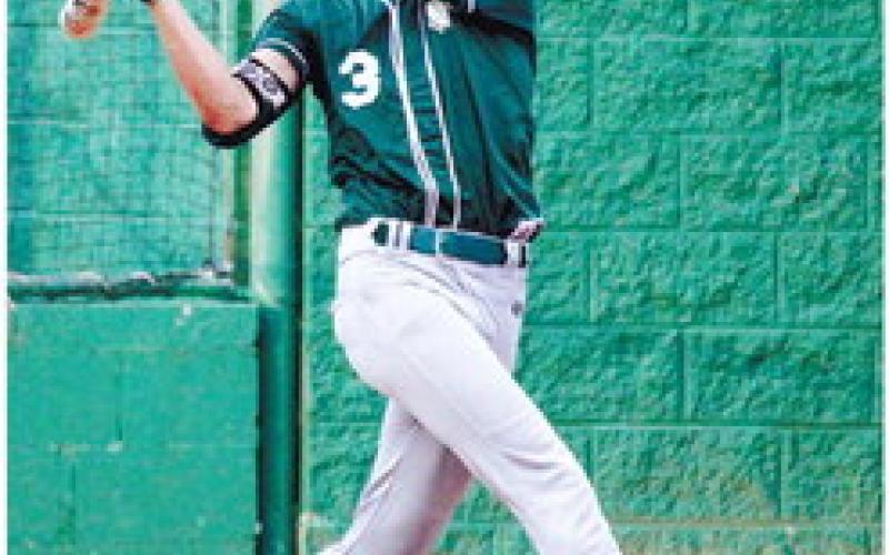 Gatewood’s Walker Roberts (3) turns on an inside fastball and drives it to left field for a hit. TREY NORRIS/Staff