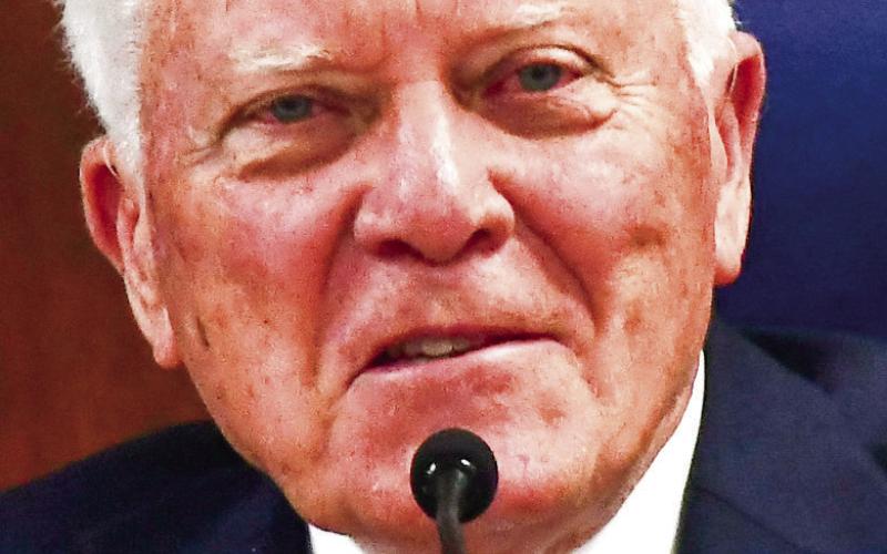 Gov. Nathan Deal shared many memories and stories of nonpartisan cooperation and democratic principles from his time beneath the Gold Dome in Atlanta. IAN TOCHER/Staff