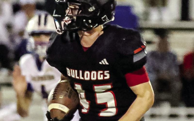GMC Prep running back Evan Stansey returns in 2026 after leading the Bulldogs in rushing last season. TREY NORRIS/Staff