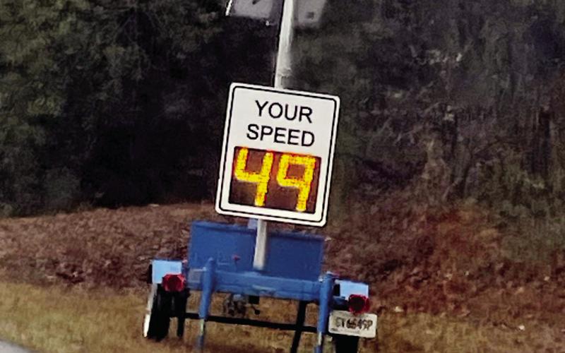 This countyowned traffic monitor on the 700 block of Pea Ridge Road is collecting data for the traffic study. LYNN HOBBS/ Staff