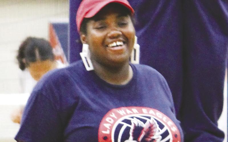 Former PCHS player and current assistant coach Rakeena Griffin smiles during a recent practice. ARELLA CASH/Staff