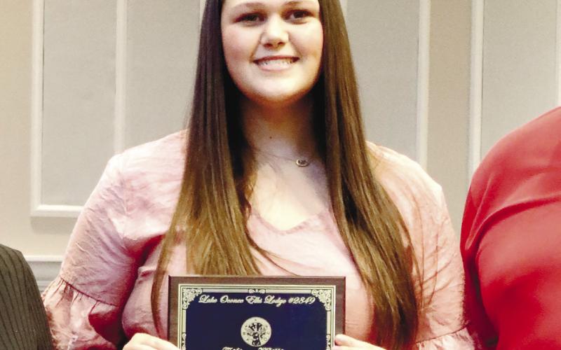 Tifton Willis from Gatewood School receives the Chase Montgomery Memorial Scholarship. CONTRIBUTED