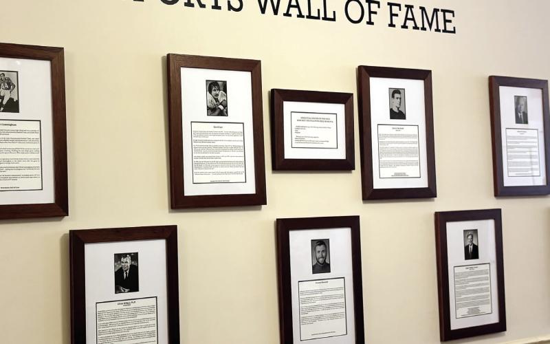 The Old School History Museum (OSHM) Sports Wall of Fame was unveiled April 7. EMME CLAUSE/Staff
