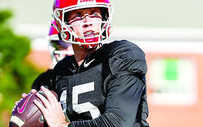 Senior quarterback Carson Beck (15) returns for the Bulldogs in 2024. COURTESY OF UGA ATHLETICS