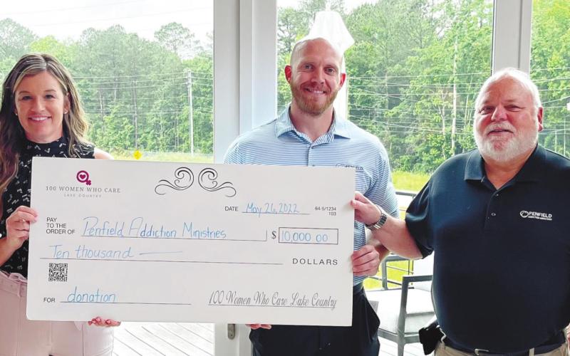 From left to right: JV Luxury Lake Oconee member Jennifer Vaughan, 100+WWCLC Member Rebecca Prance, CFO of PAM Robby Wallace, CEO of PAM Mike Walker, and COO of PAM Dr. Bill King. CONTRIBUTED
