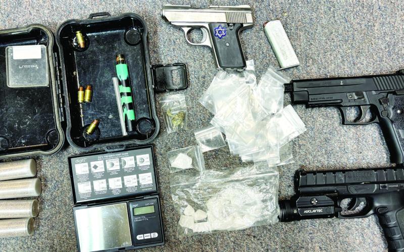Methamphetamine packaged for distribution, scales, marijuana, two fake handguns, one real handgun and some hollowpoint ammunition were seized during a recent traffic stop that led to the arrest of an Eatonton man. CONTRIBUTED/PCSO