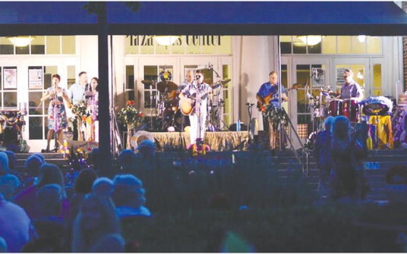 A1A’s Jeff Pike had his eight-piece band with him for The Plaza show, a staple on their schedule each year.